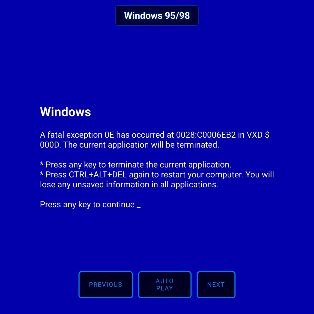 Windows BSOD Evolution