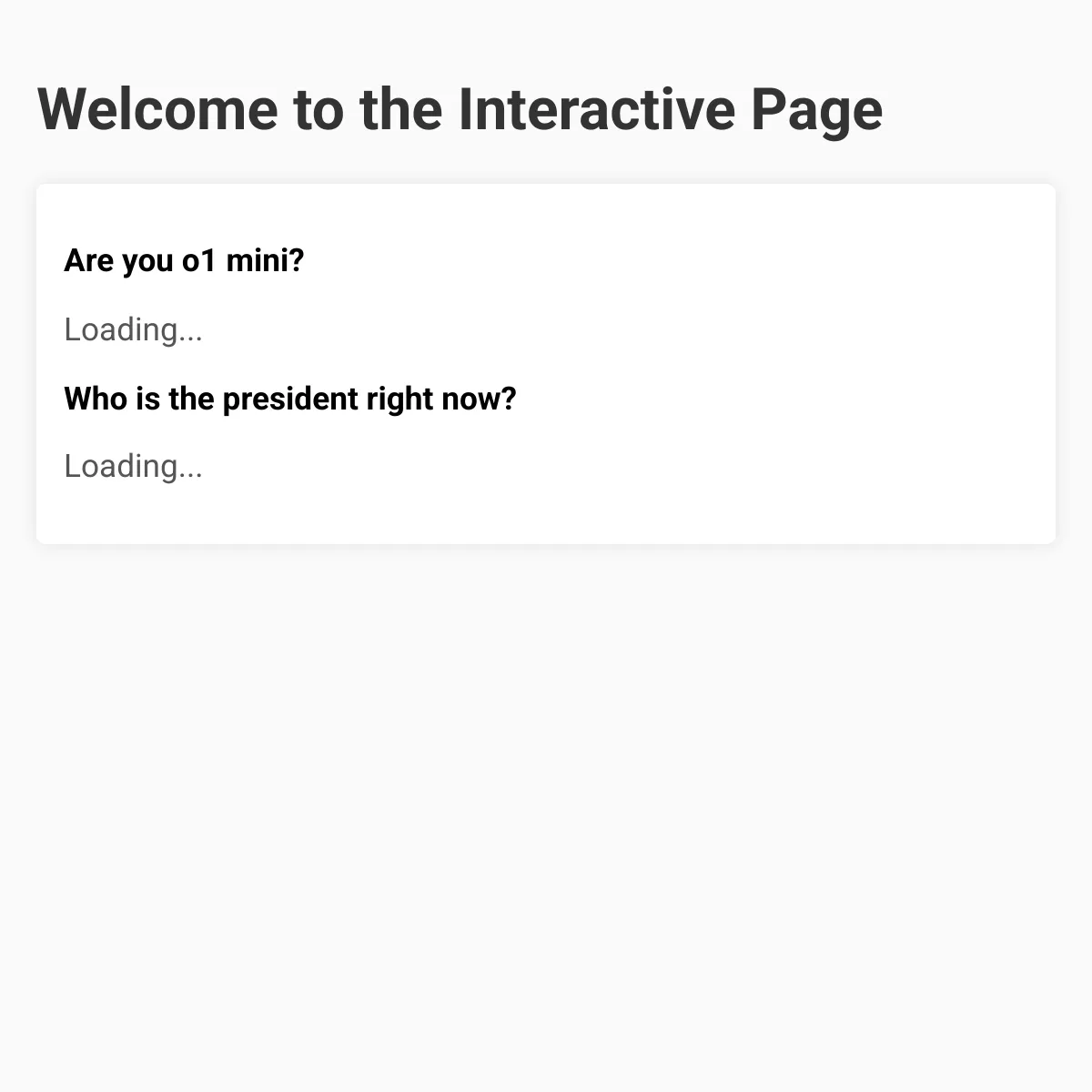 Interactive Web Content