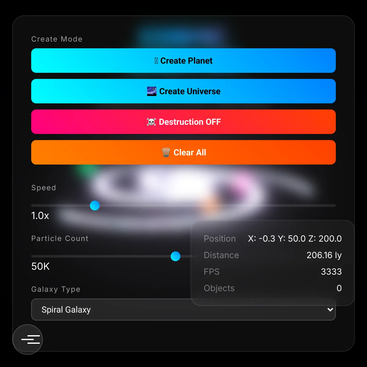 Cosmic Voyage - Interactive Galaxy Explorer