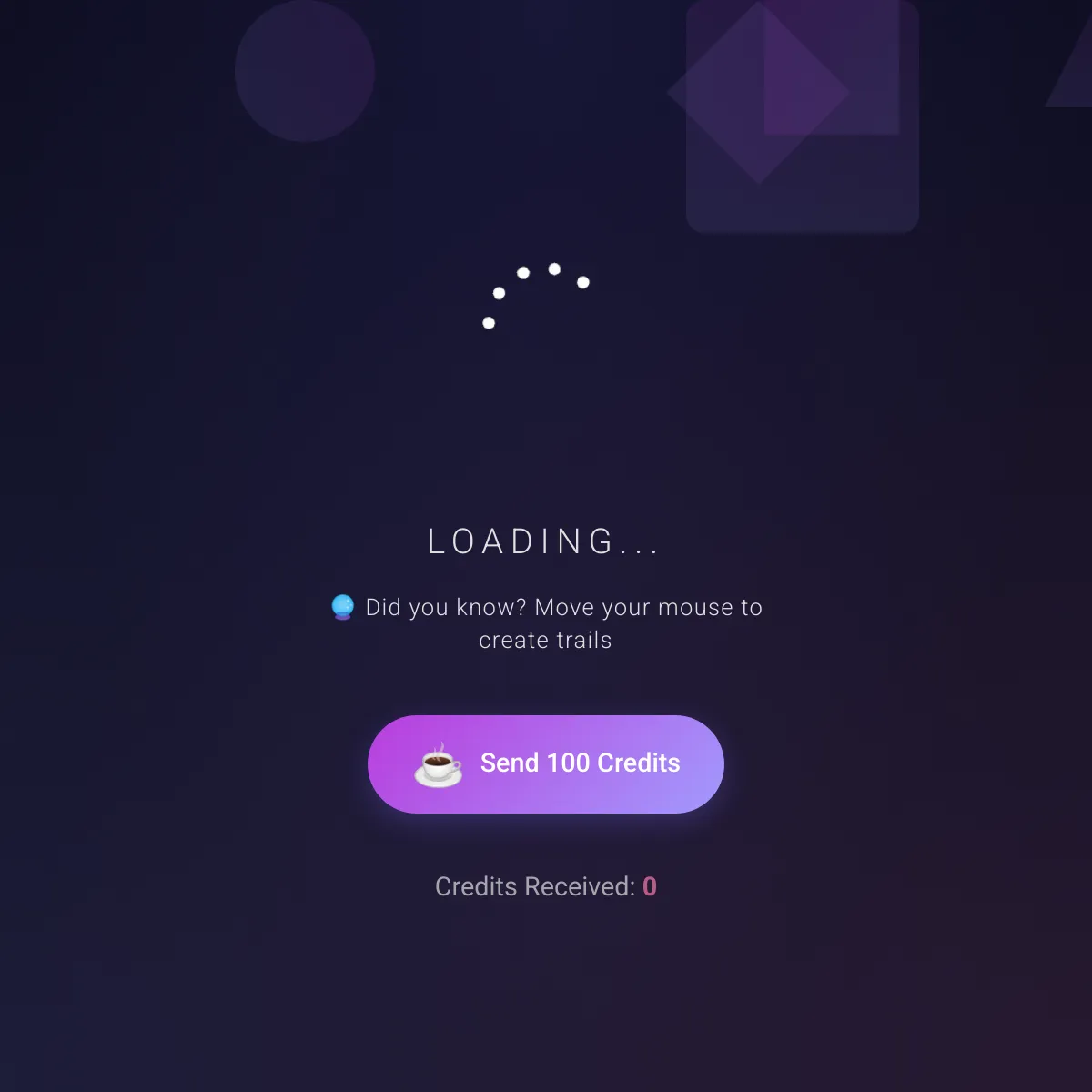 the project is loading