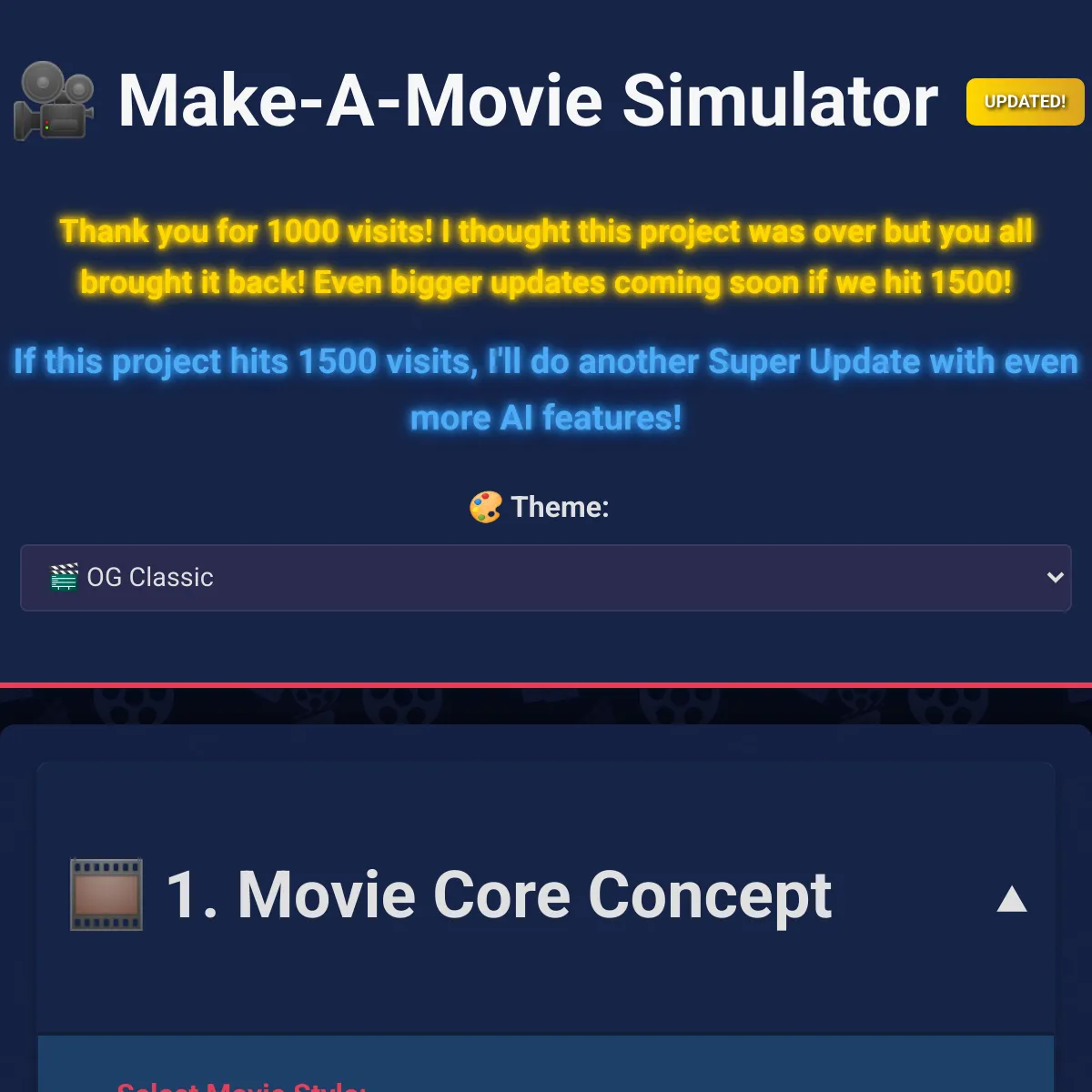 the project is loading