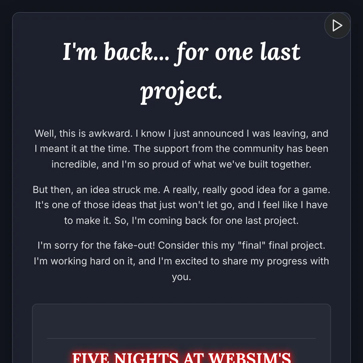 the project is loading