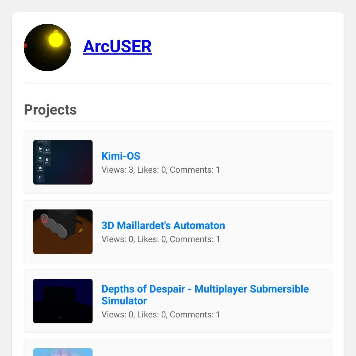the project is loading