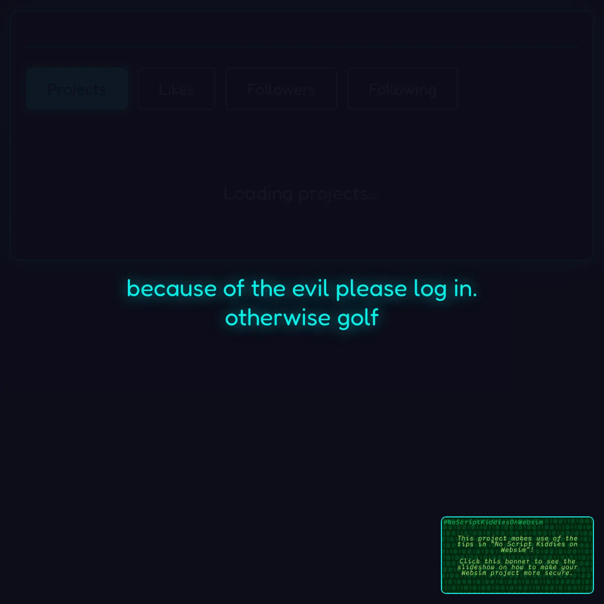 the project is loading