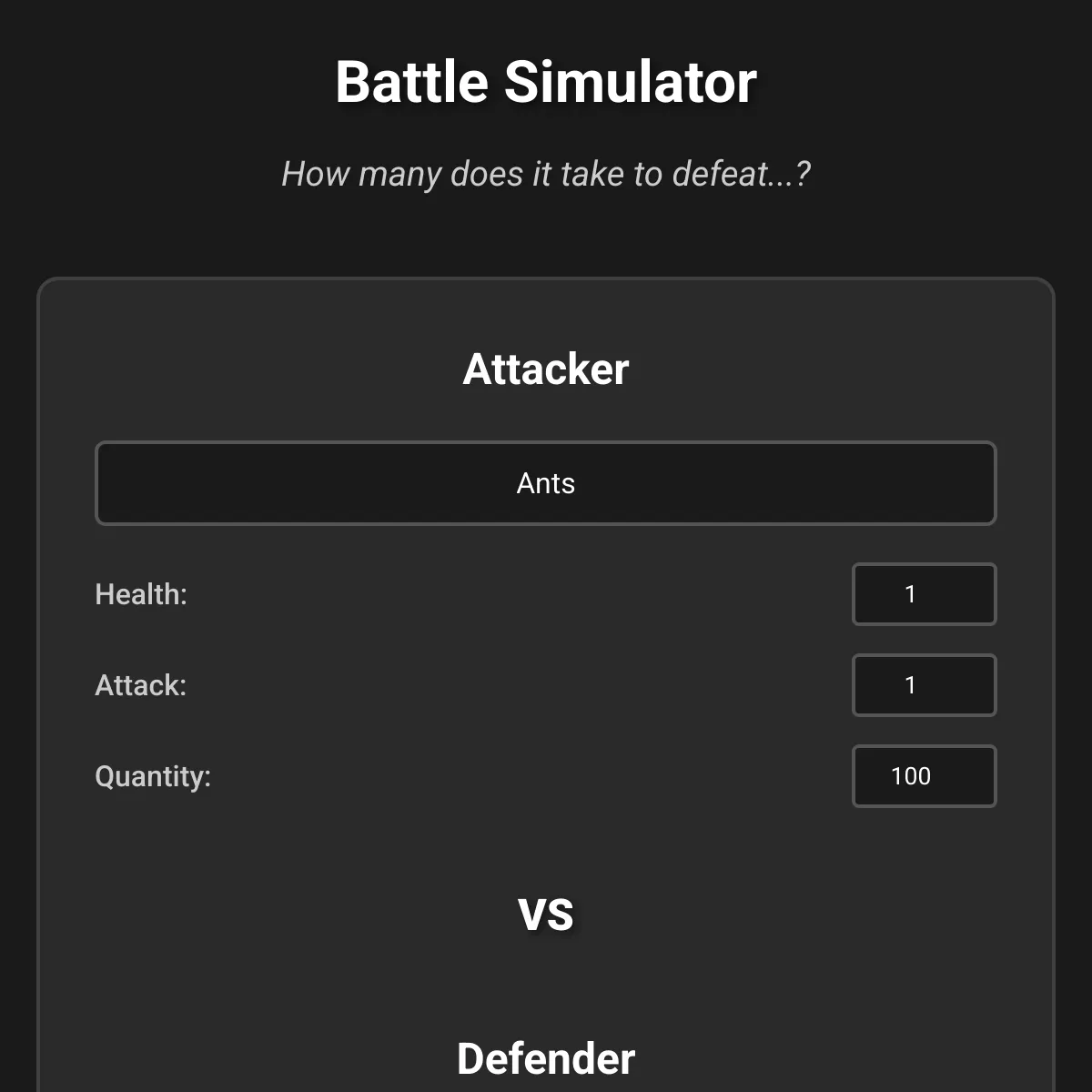 Battle Simulator