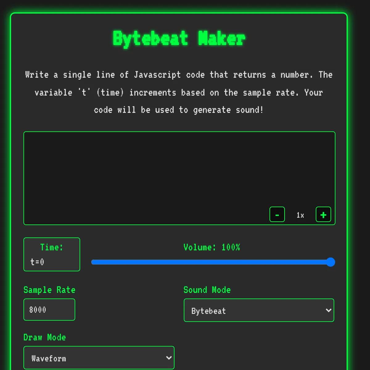 Bytebeat Maker