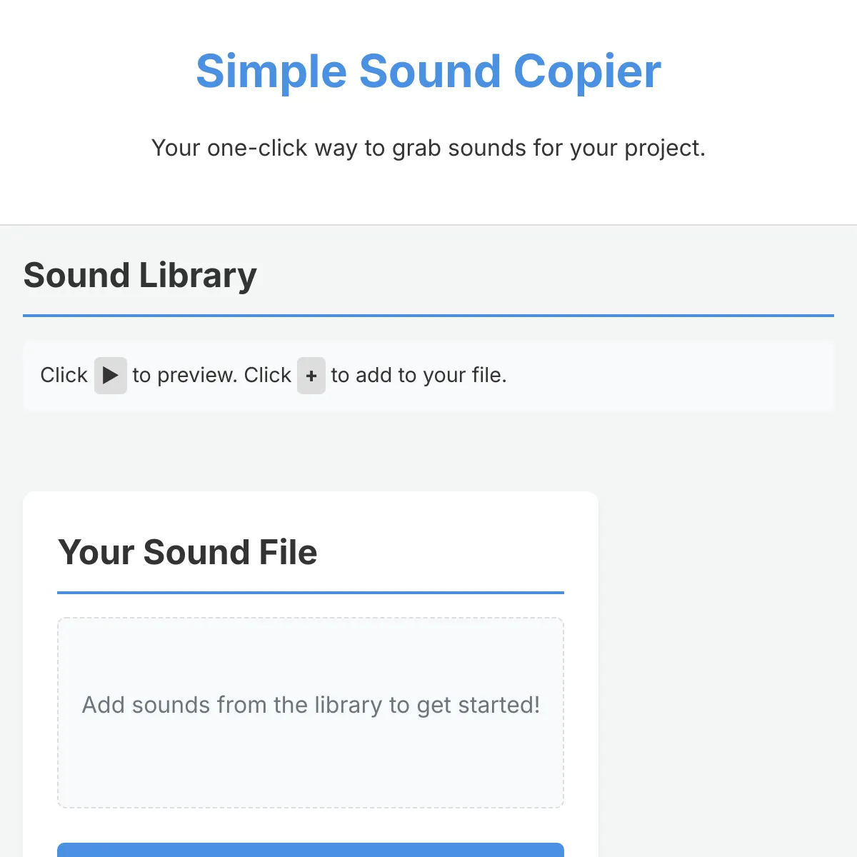 Simple Sound Copier