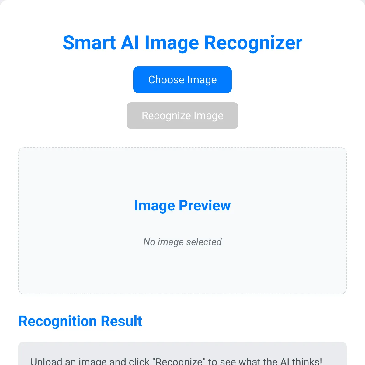 Smart AI Image Recognizer
