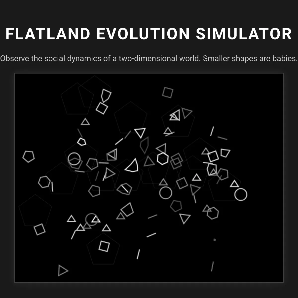 Flatland Evolution Simulator