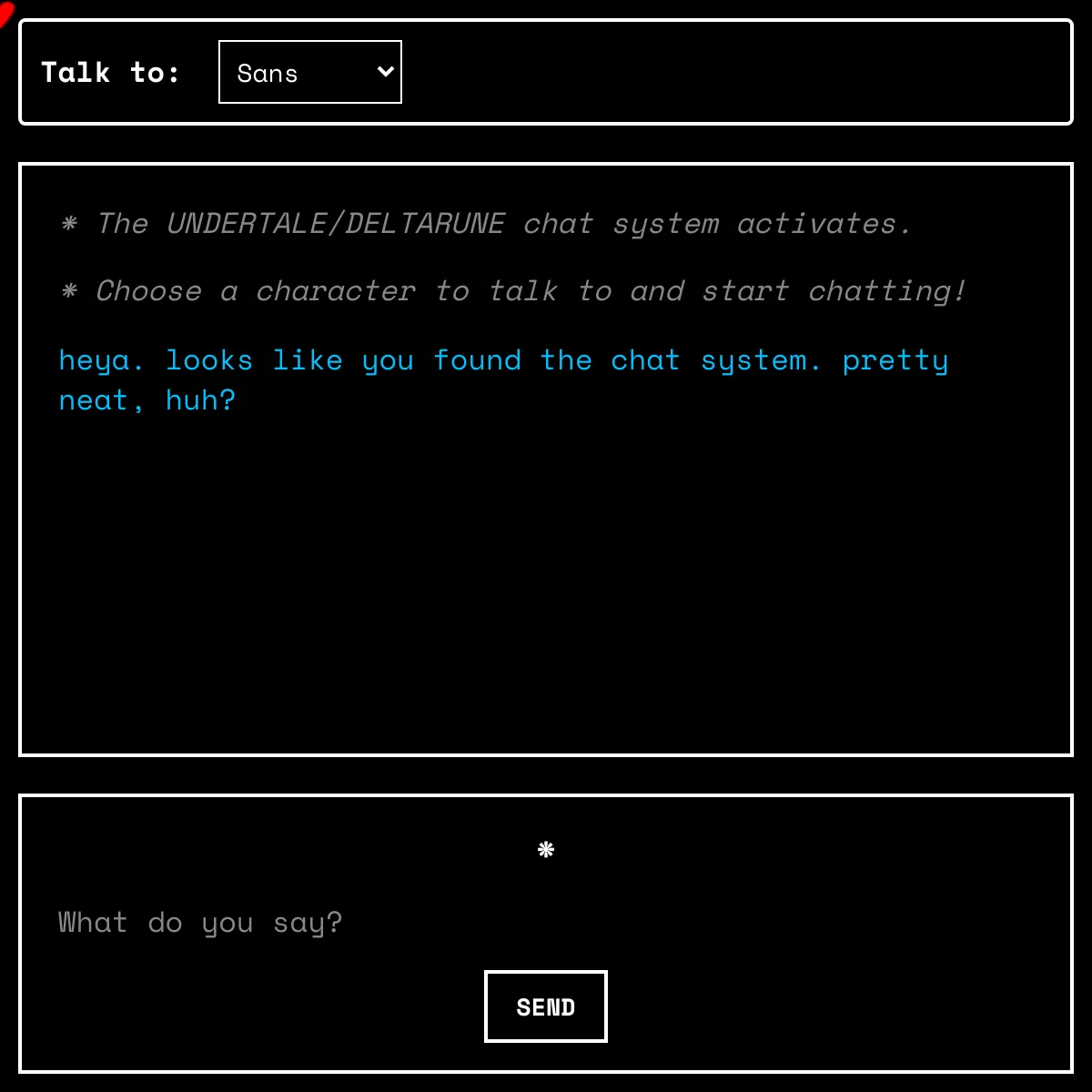 UNDERTALE/DELTARUNE AI Chat