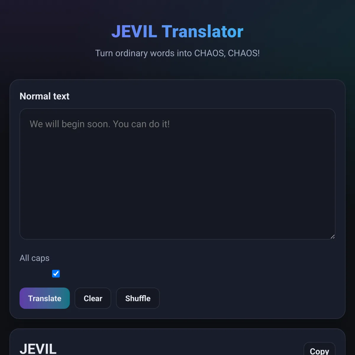 the project is loading