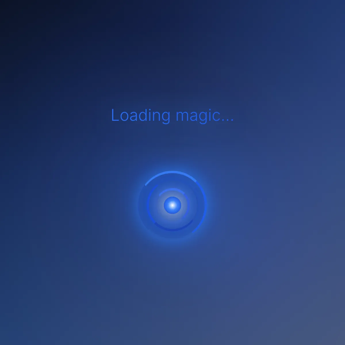 the project is loading