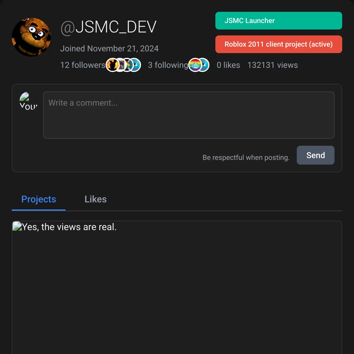 the project is loading