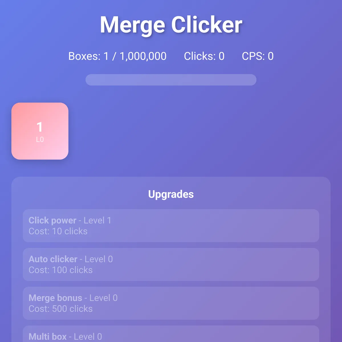 Merge Clicker - 1 Million Boxes