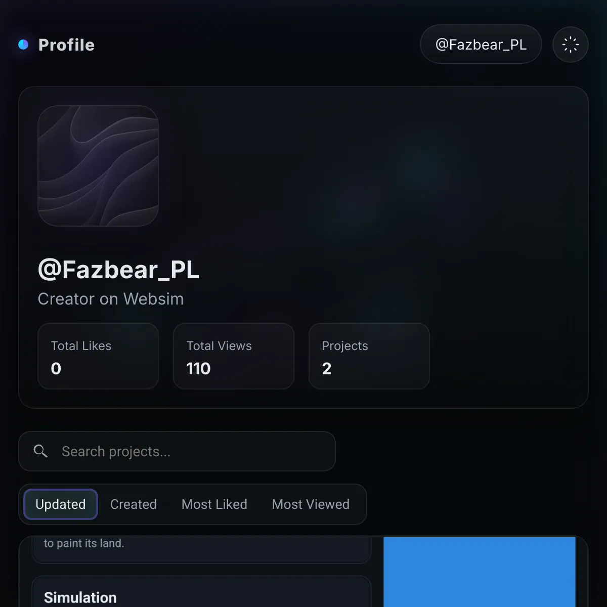 the project is loading