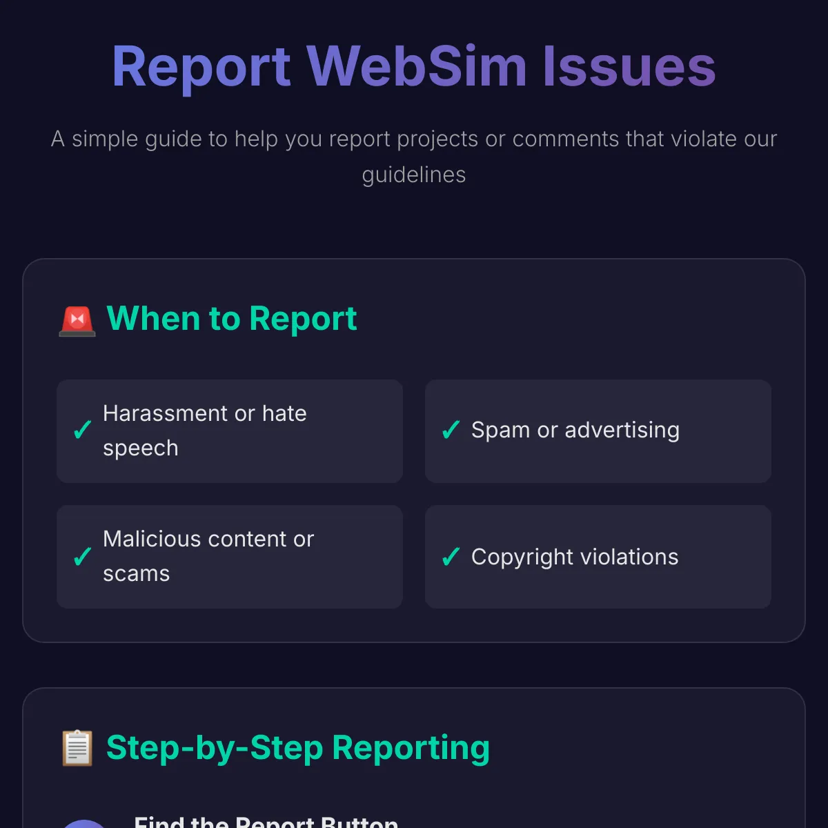 WebSim Reporting Guide