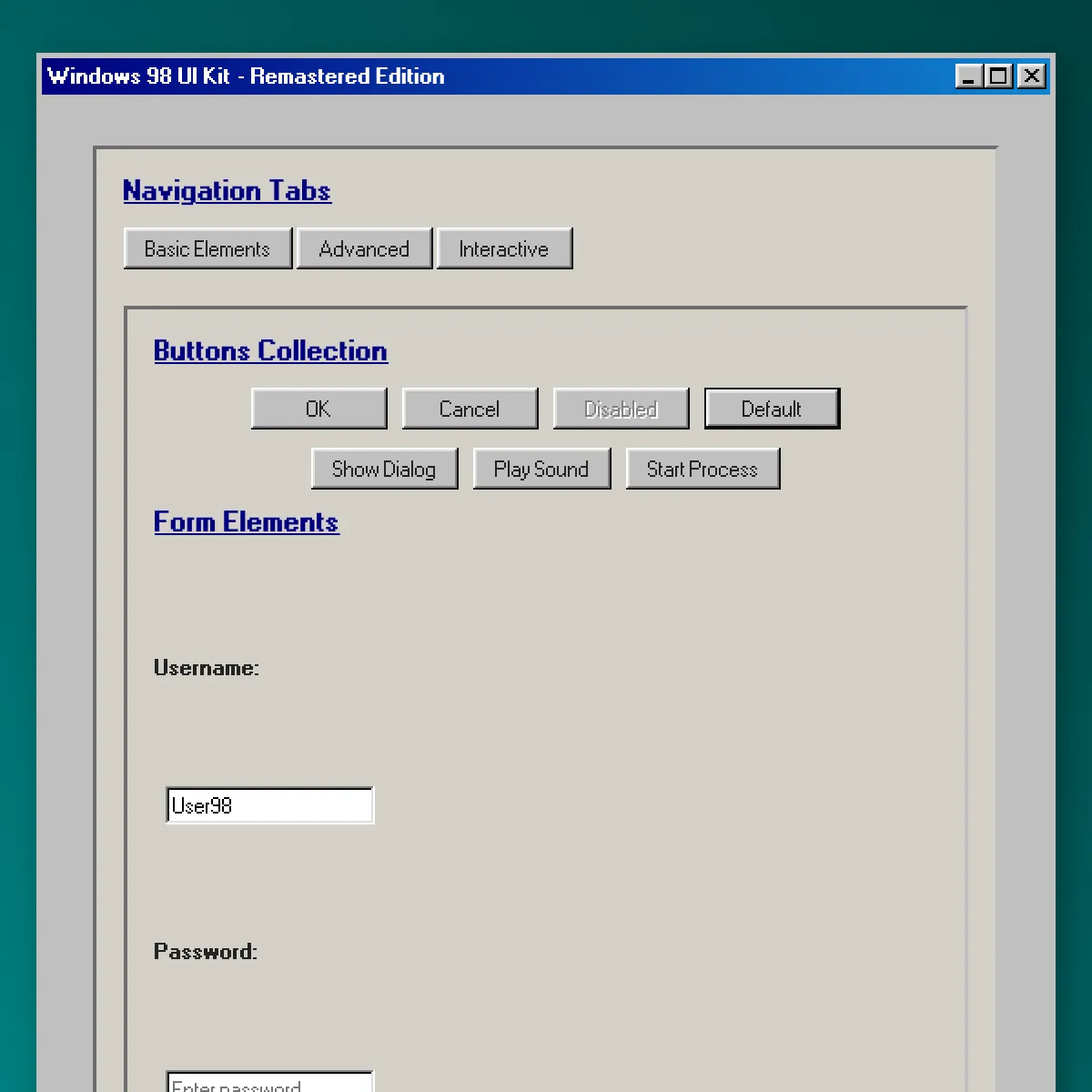 Windows 98 Window