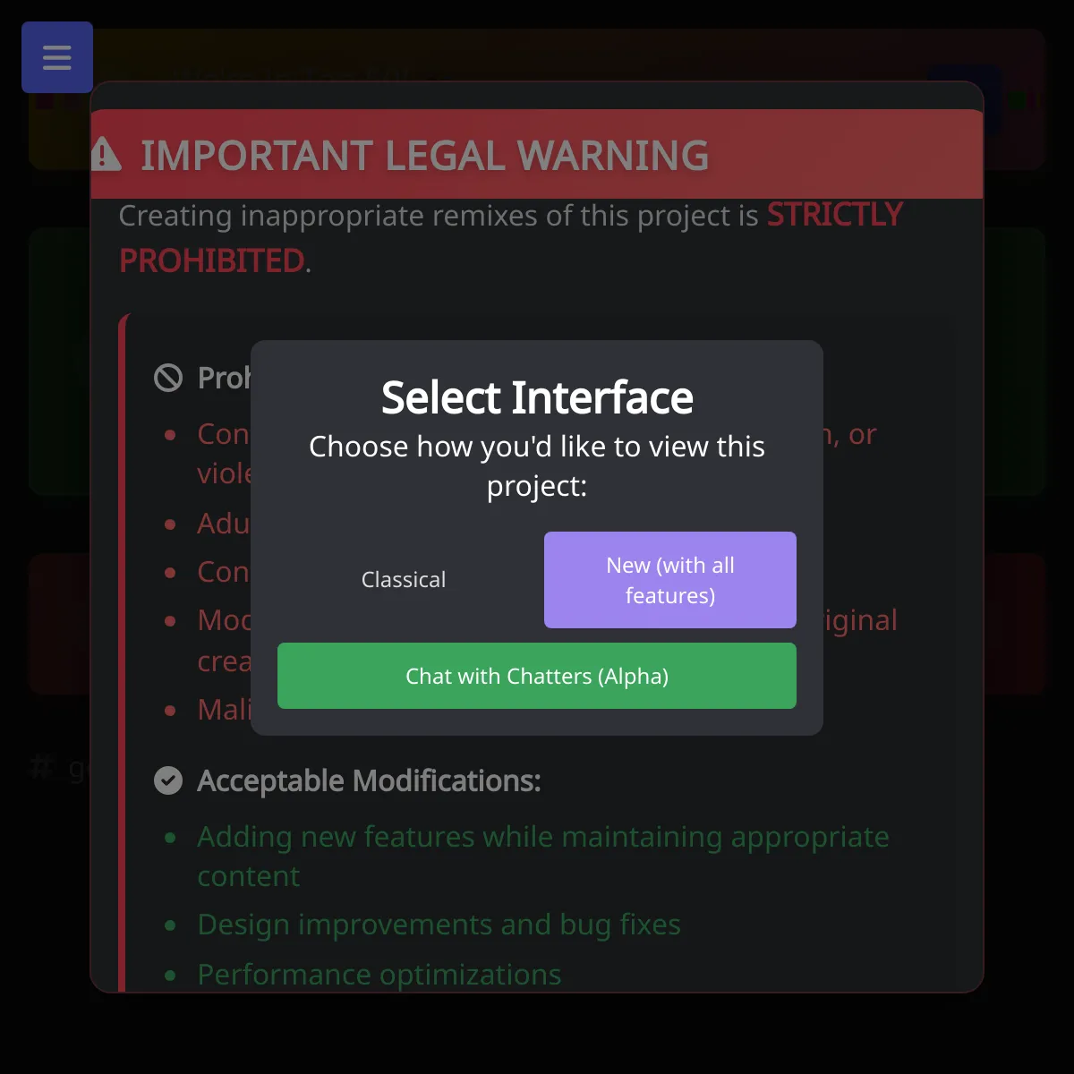 the project is loading