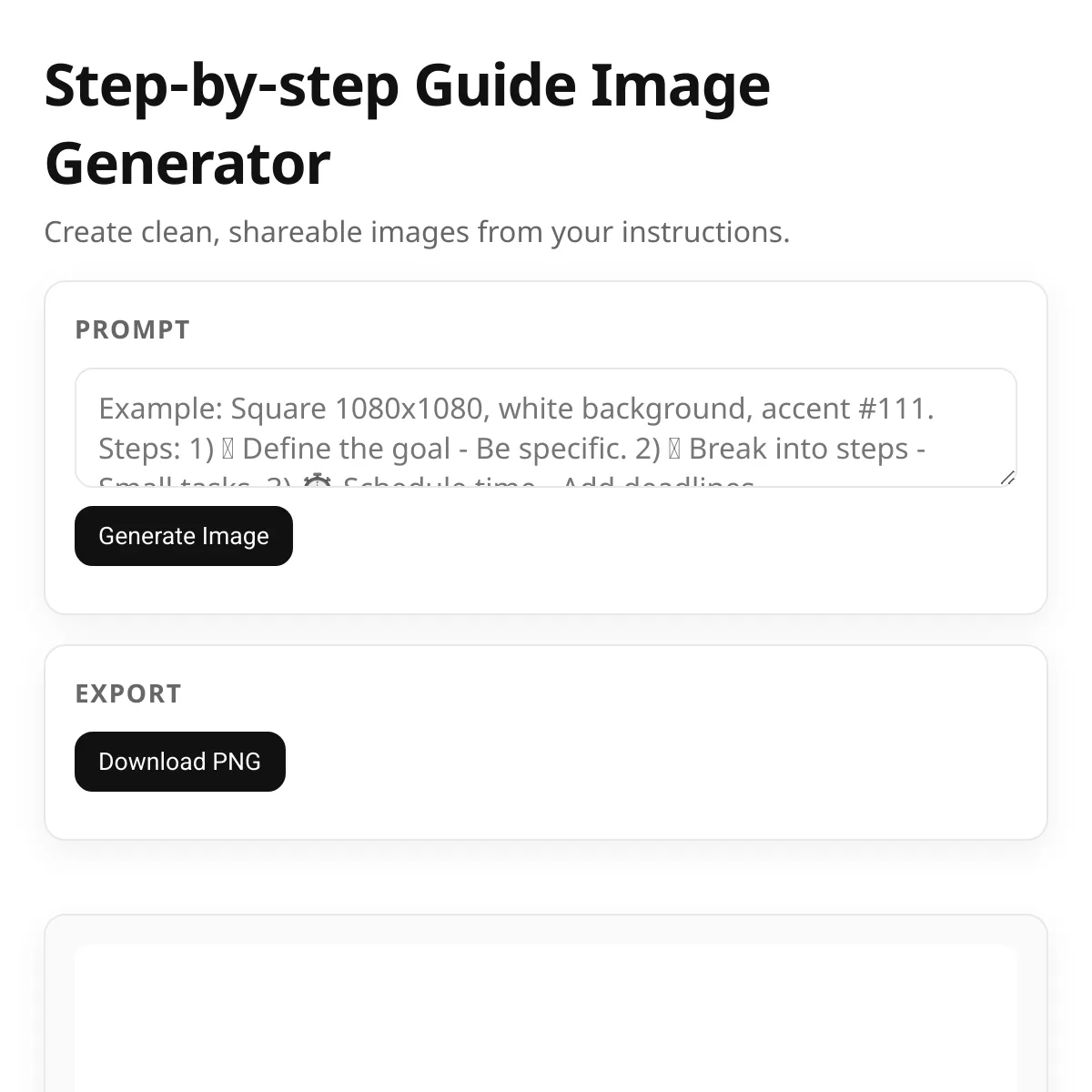 Step-by-step Guide Image Generator