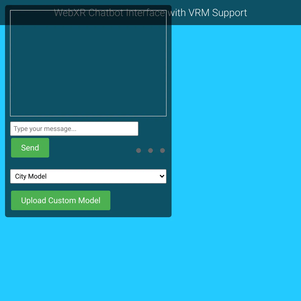 WebXR Chatbot Interface with VRM Support