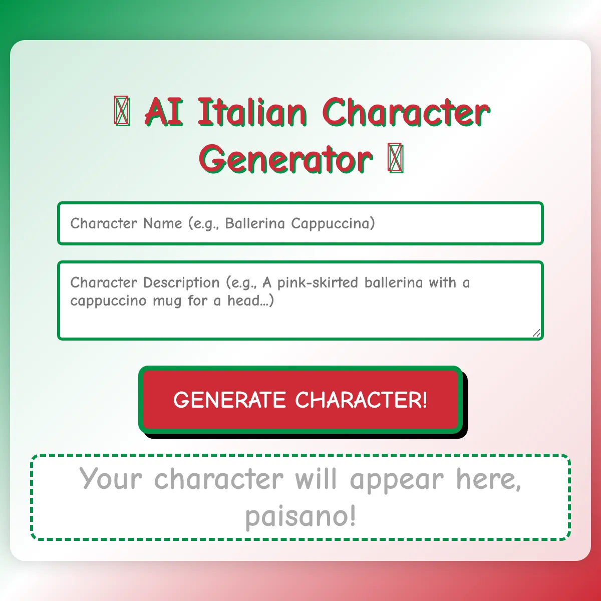 AI Italian Brainrot Generator
