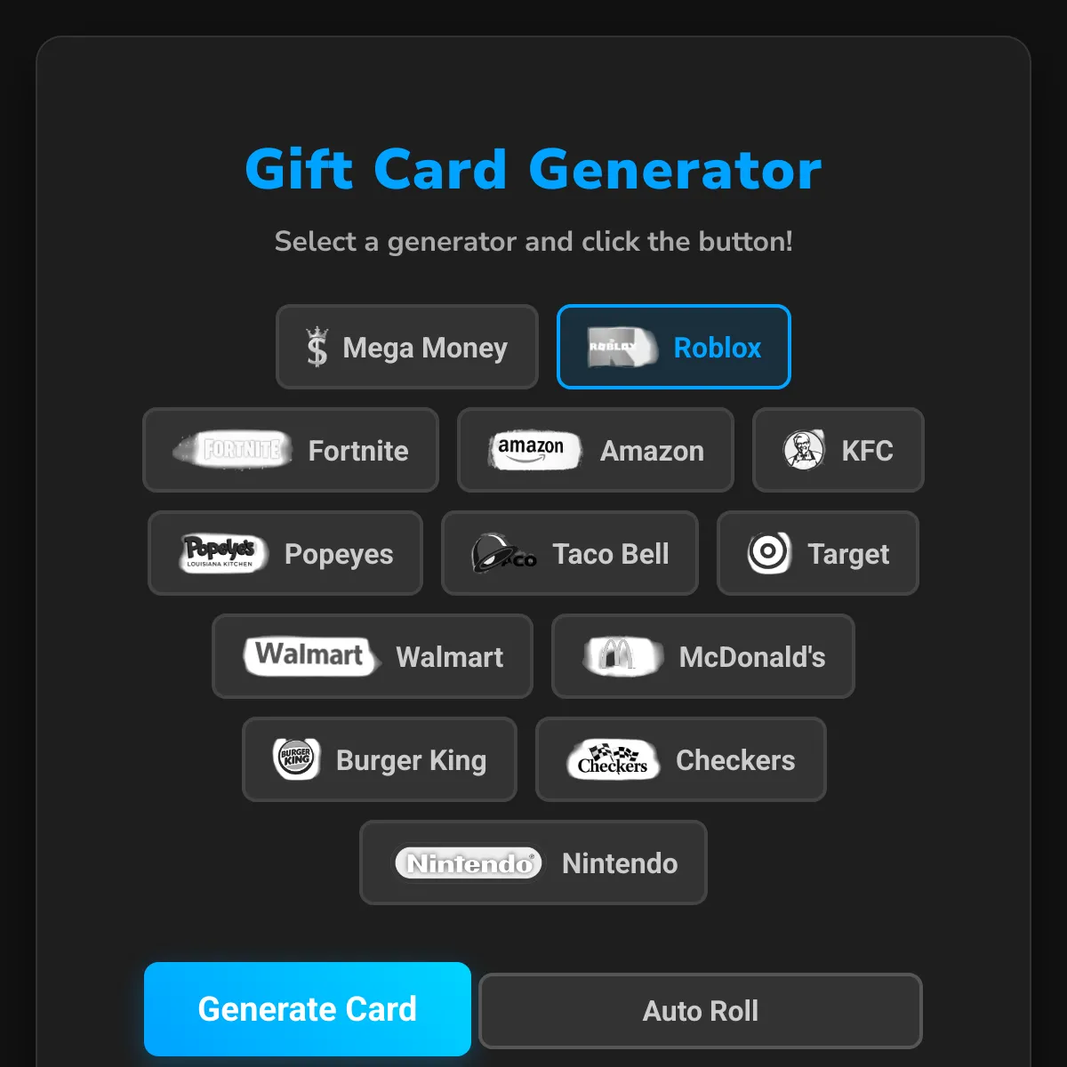Gift card generator will you get lucky?