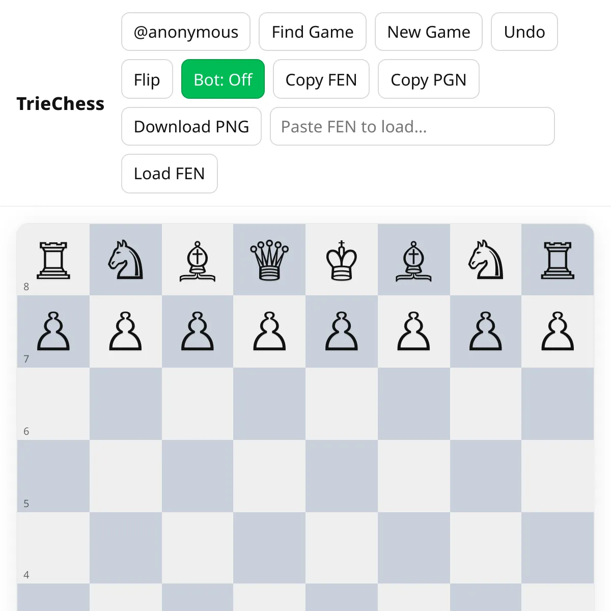 TrieChess — Fast Pure JS Chess