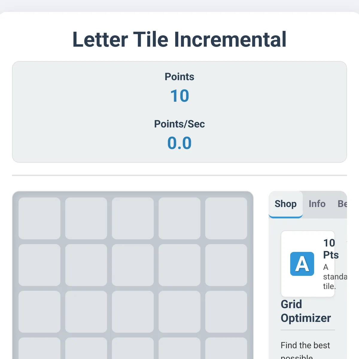 Letter Tile Incremental