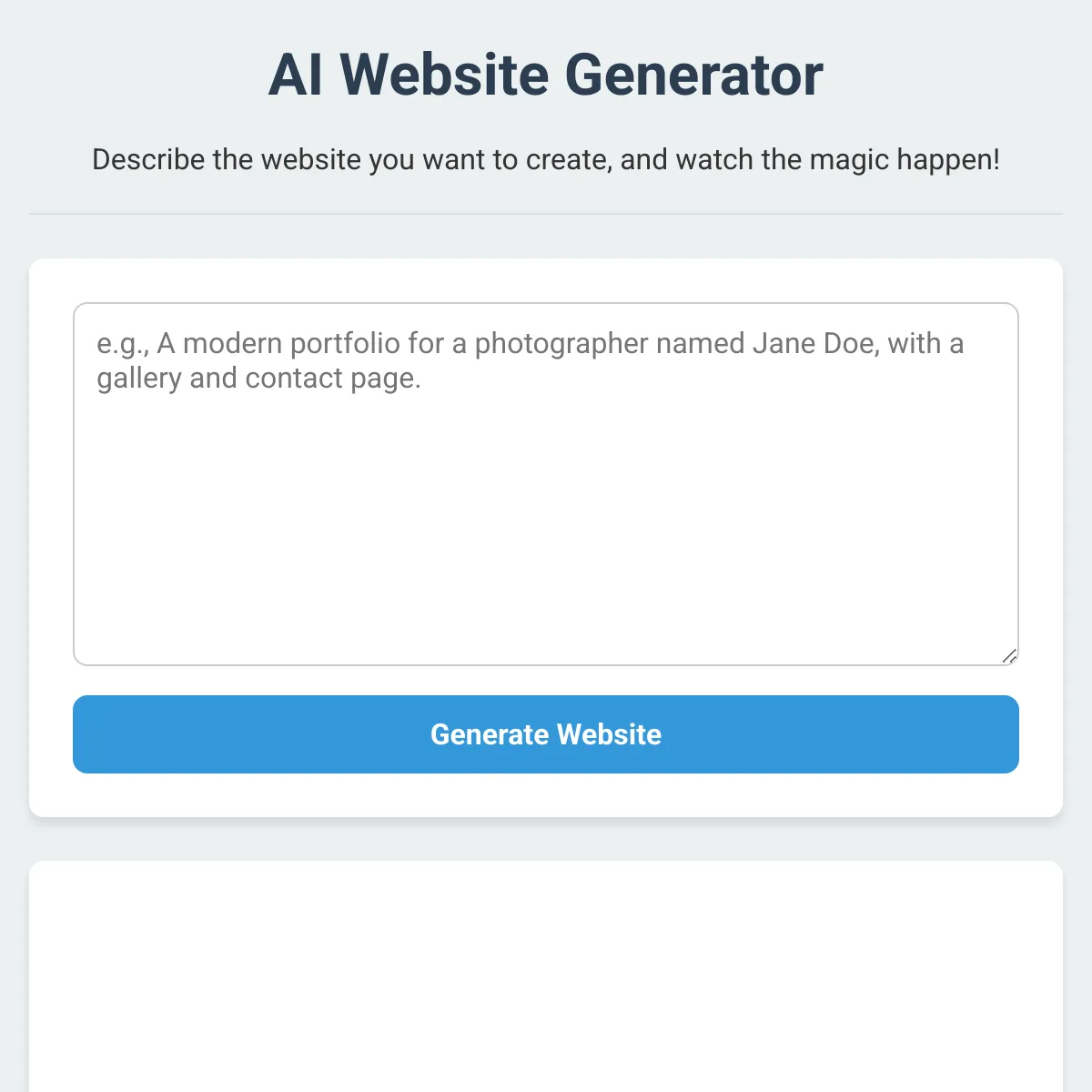 AI Website Generator