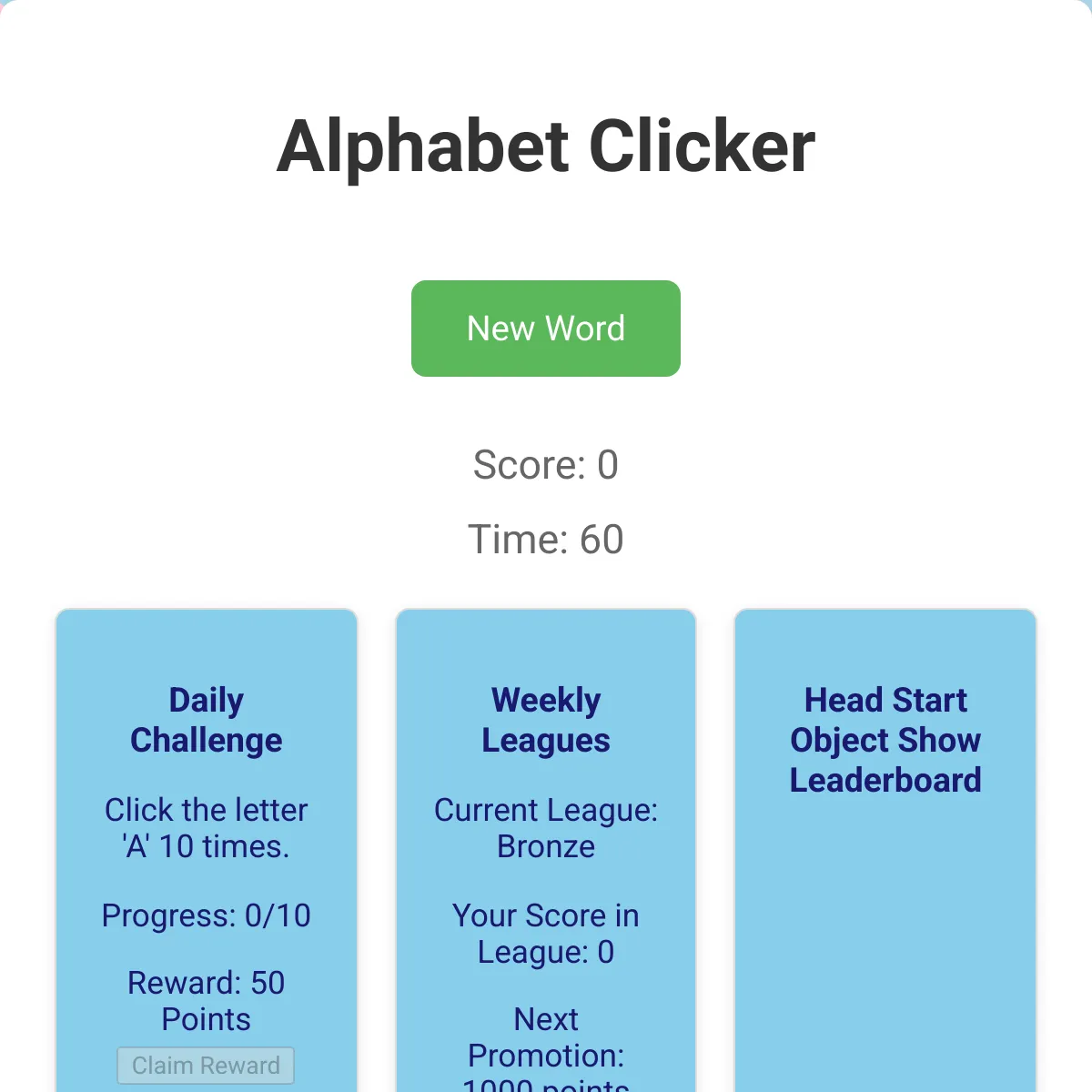 Alphabet Clicker