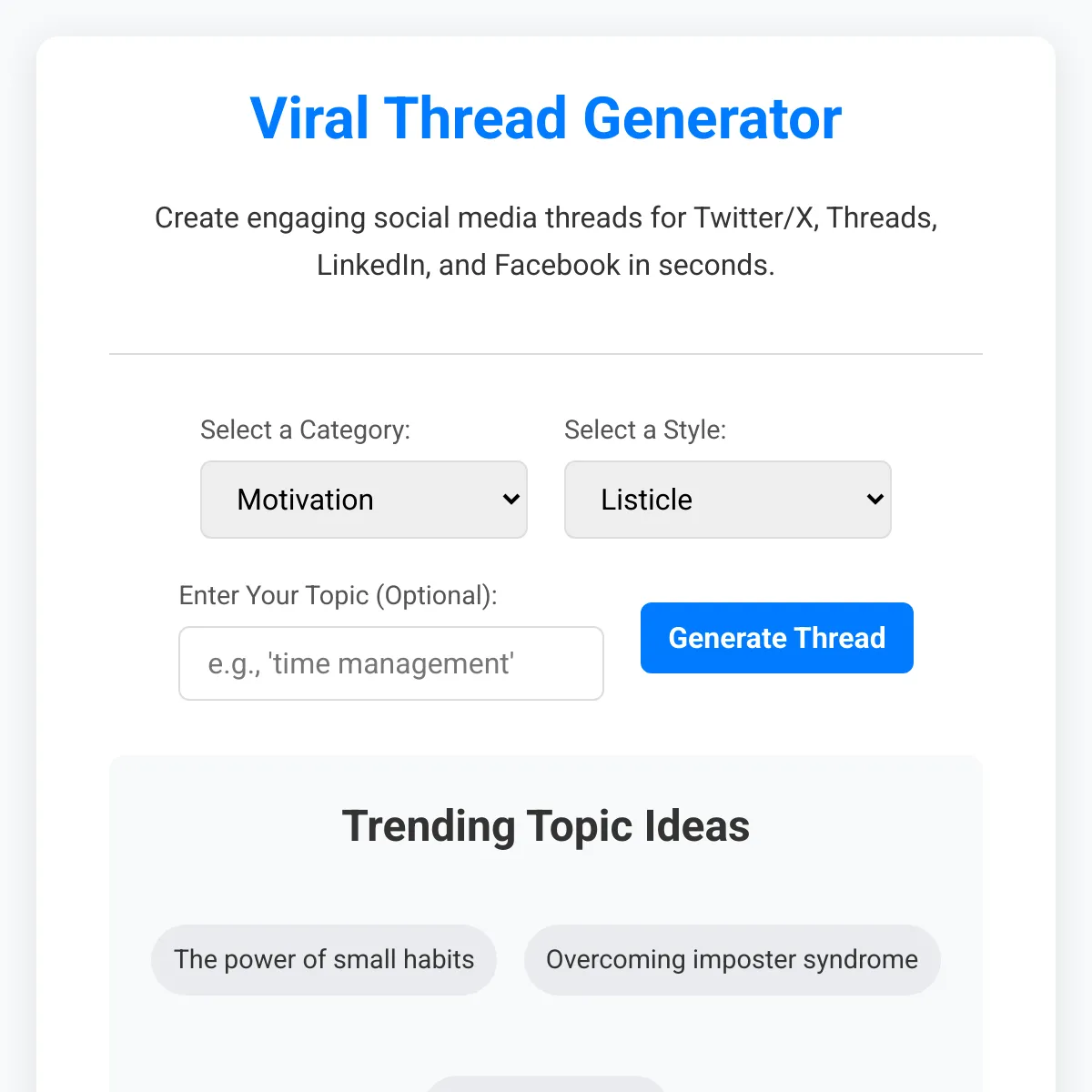 Viral Thread Generator