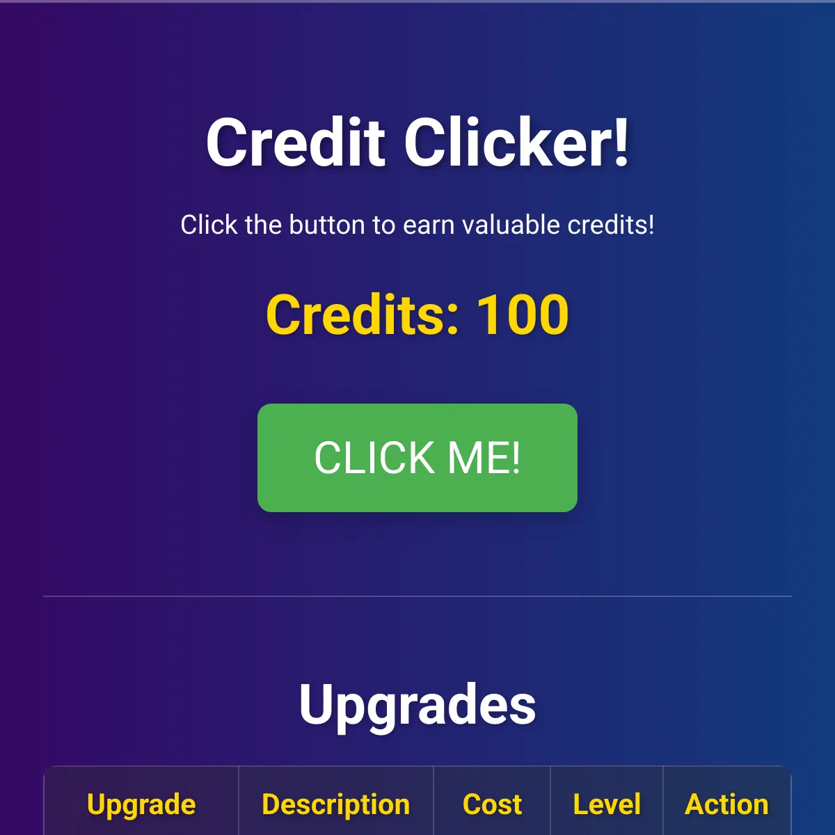 Credit Clicker