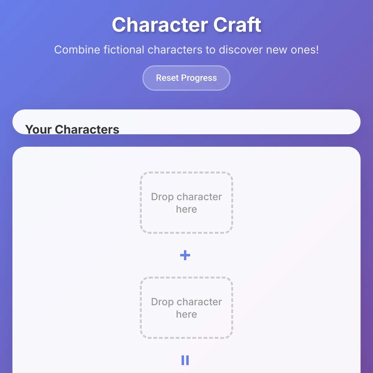 Infinite Character Crafter