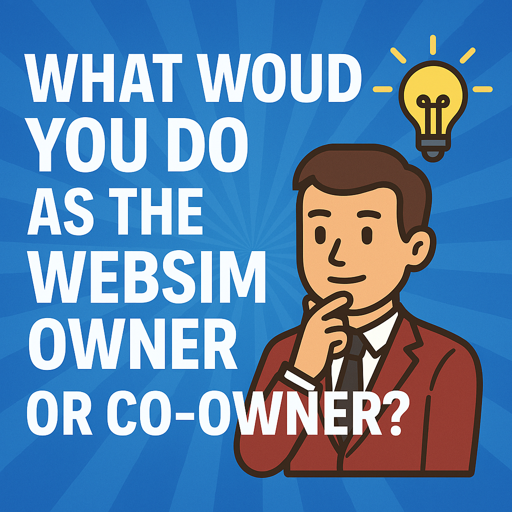 What Would You Do As The Websim Owner Or Co-Owner?