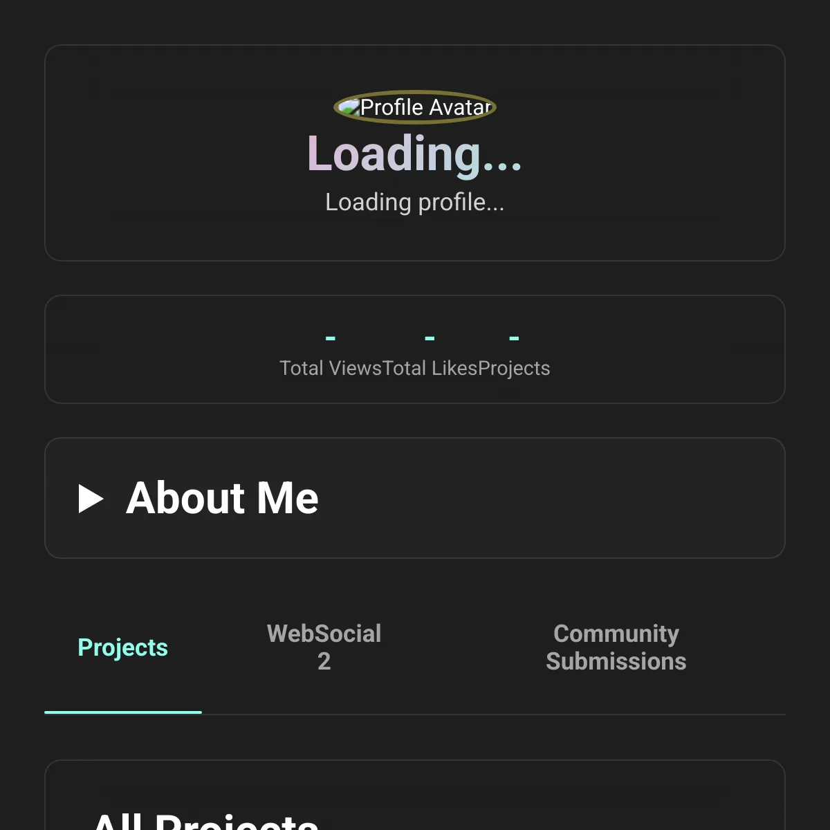 the project is loading