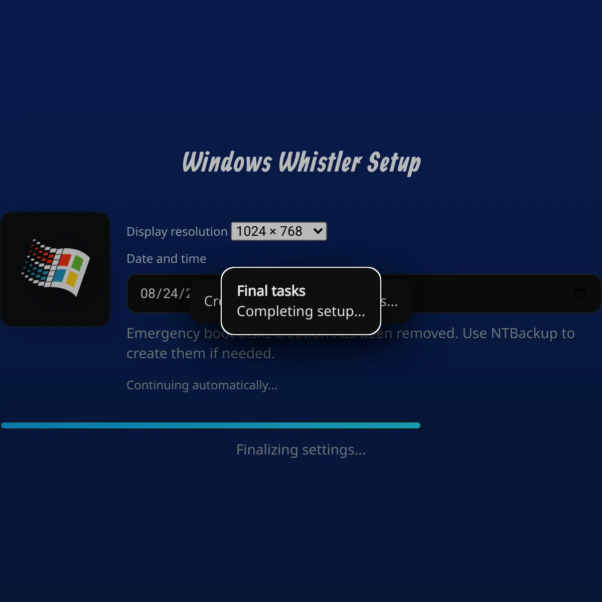 the project is loading