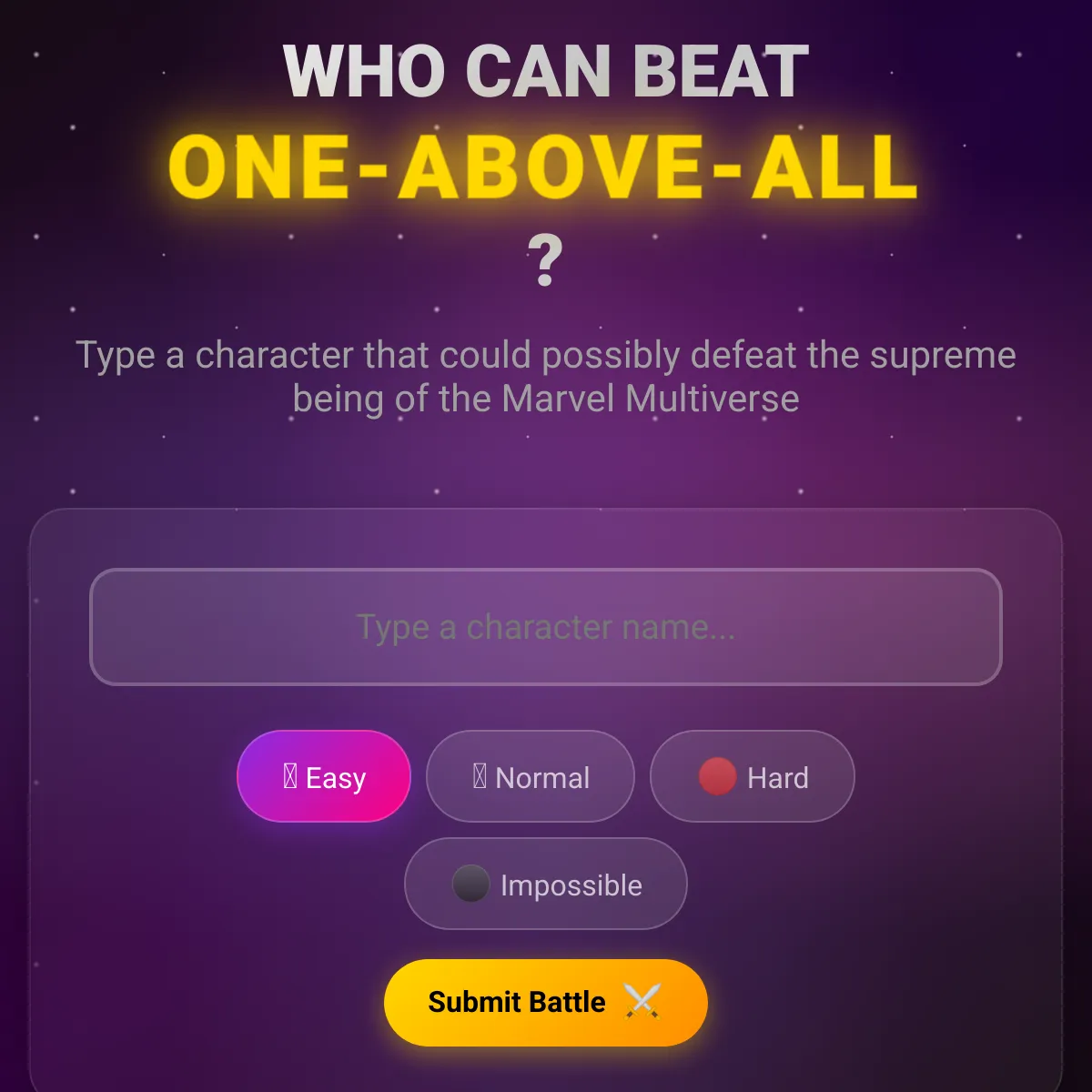 Who Can Beat OneAboveAll? 🌌