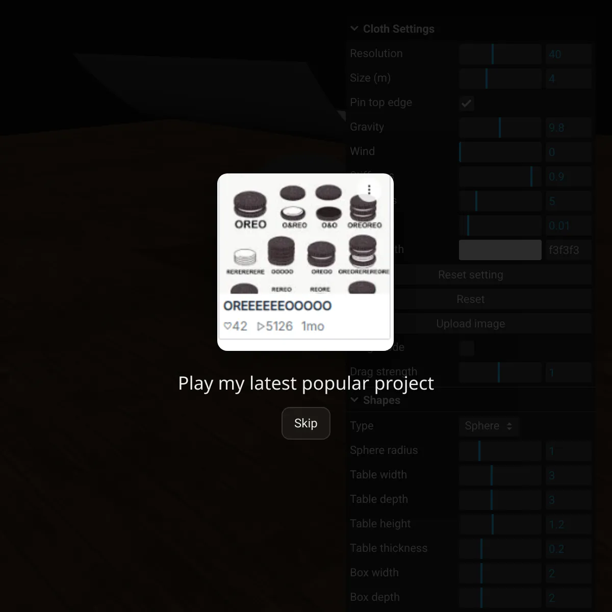 the project is loading