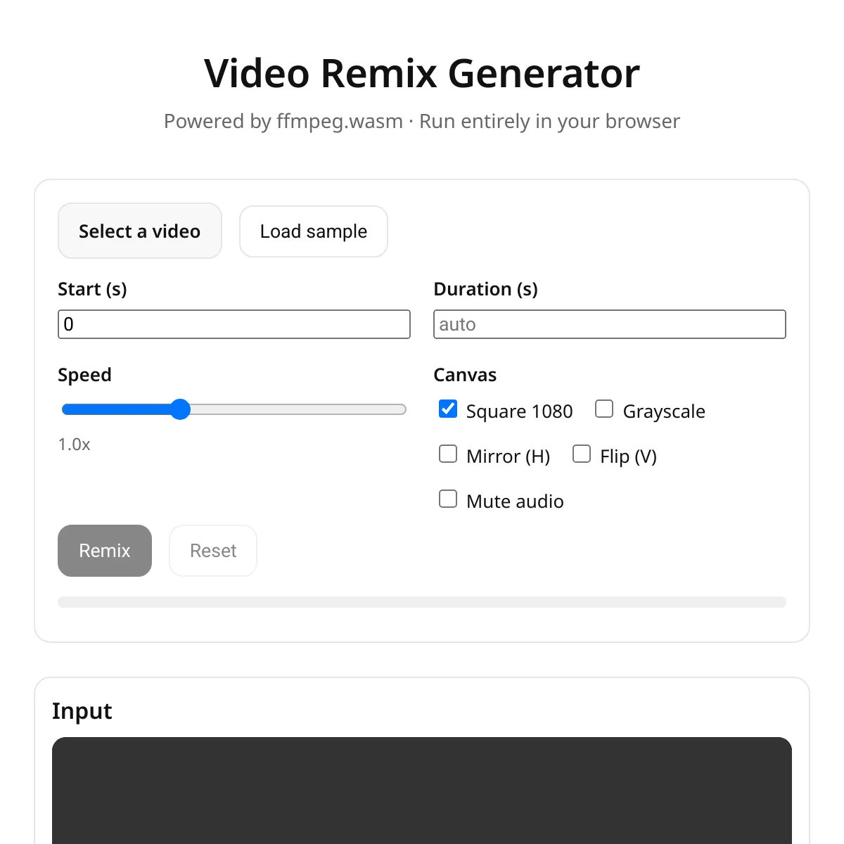 Video Remix Generator