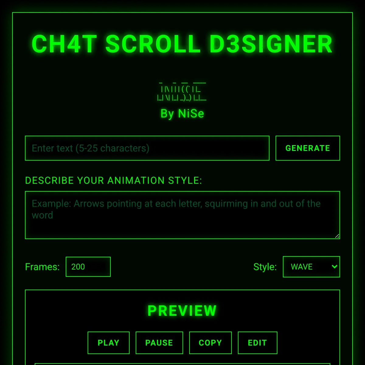 ChatSend Scroll Designer