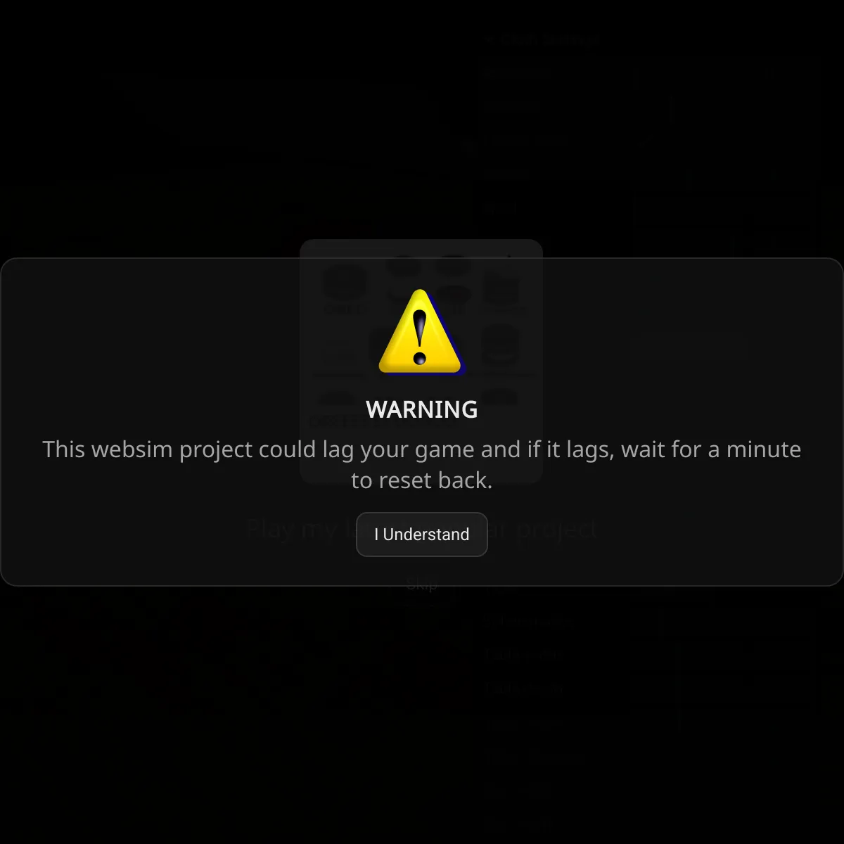 the project is loading