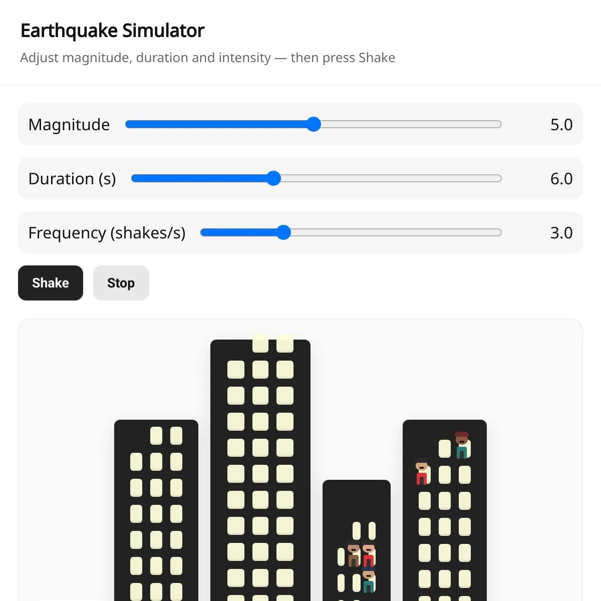 Earthquake Simulator