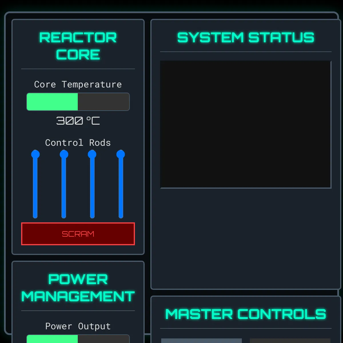 Nuclear Plant Control Panel