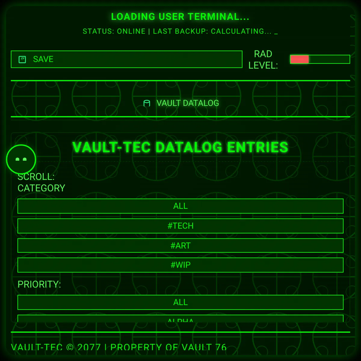 the project is loading