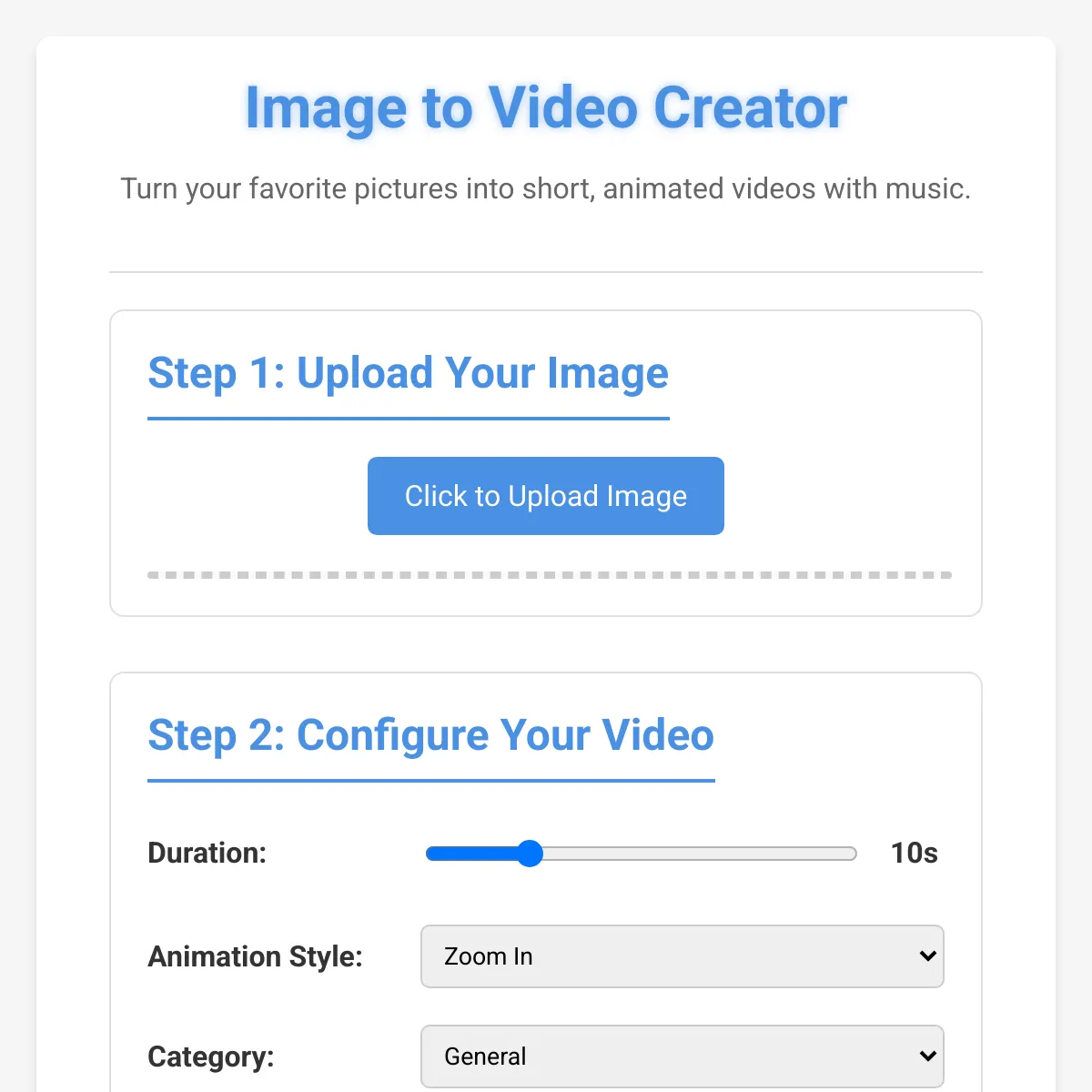 Image to Video Creator