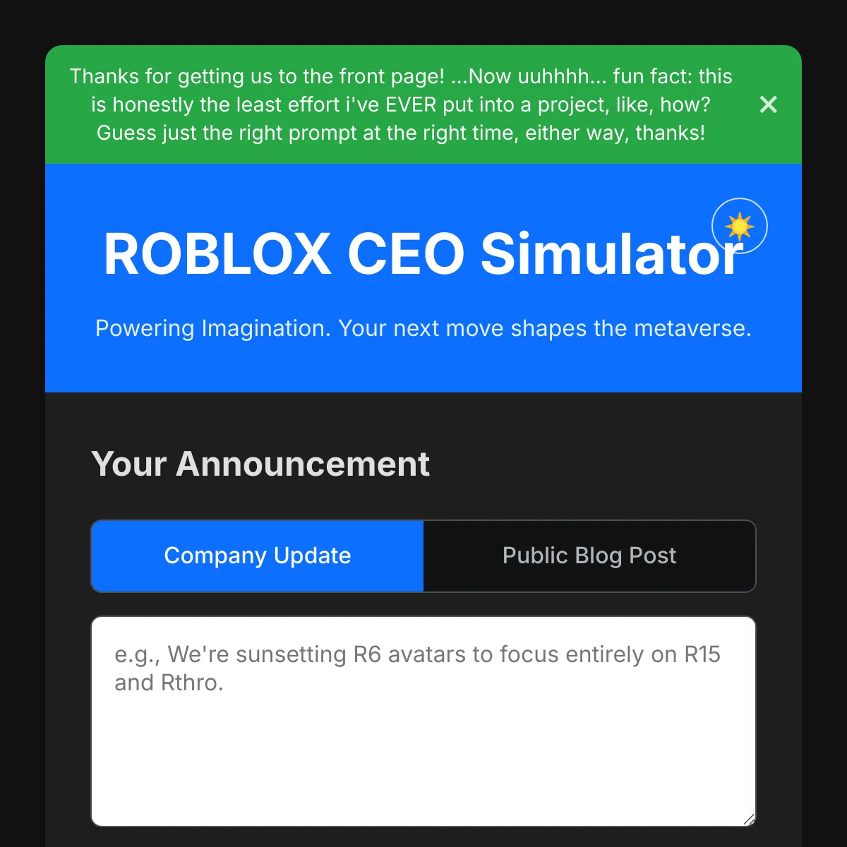 the project is loading