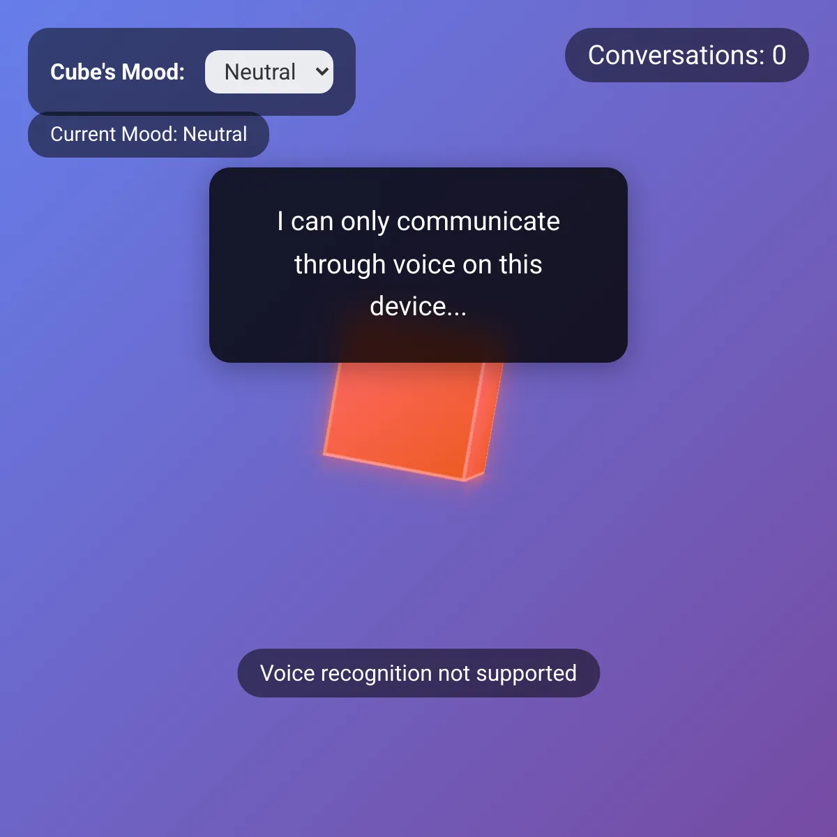 The talking cube