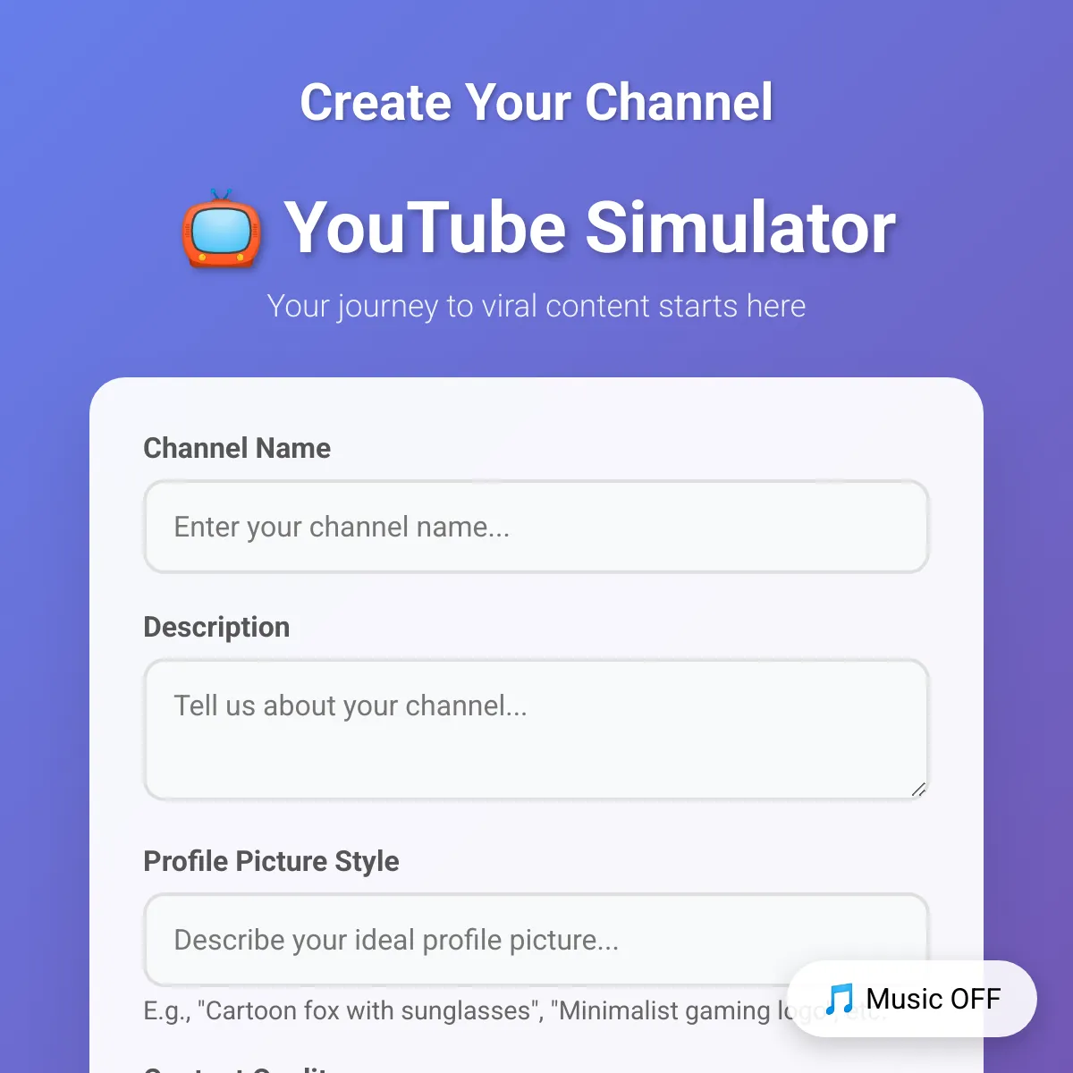 YouTube Simulator