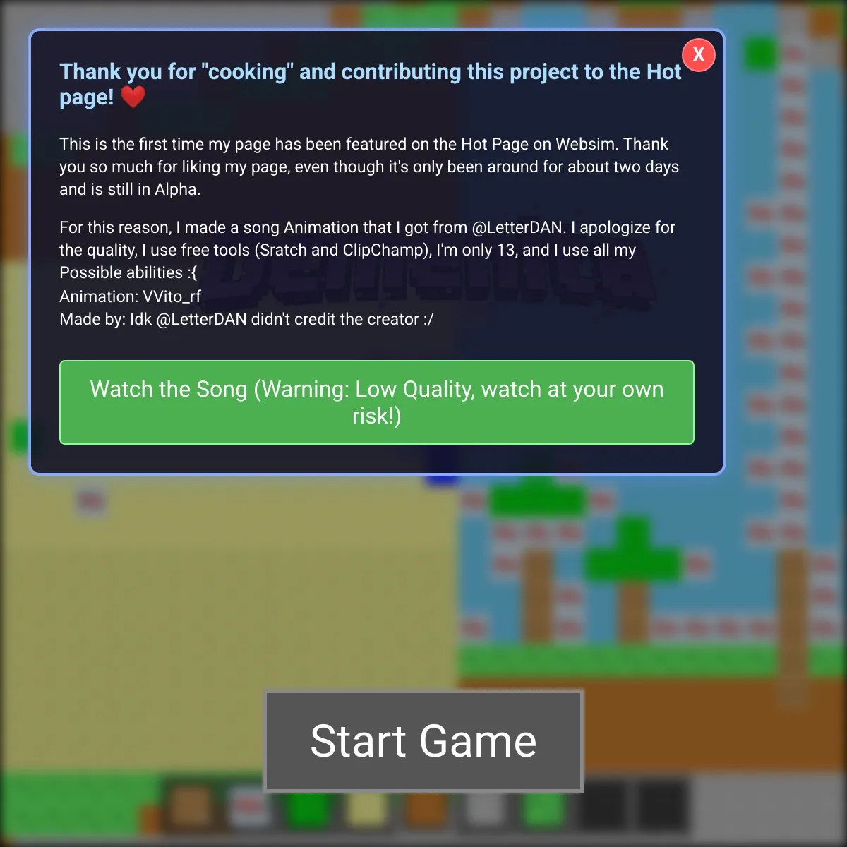the project is loading