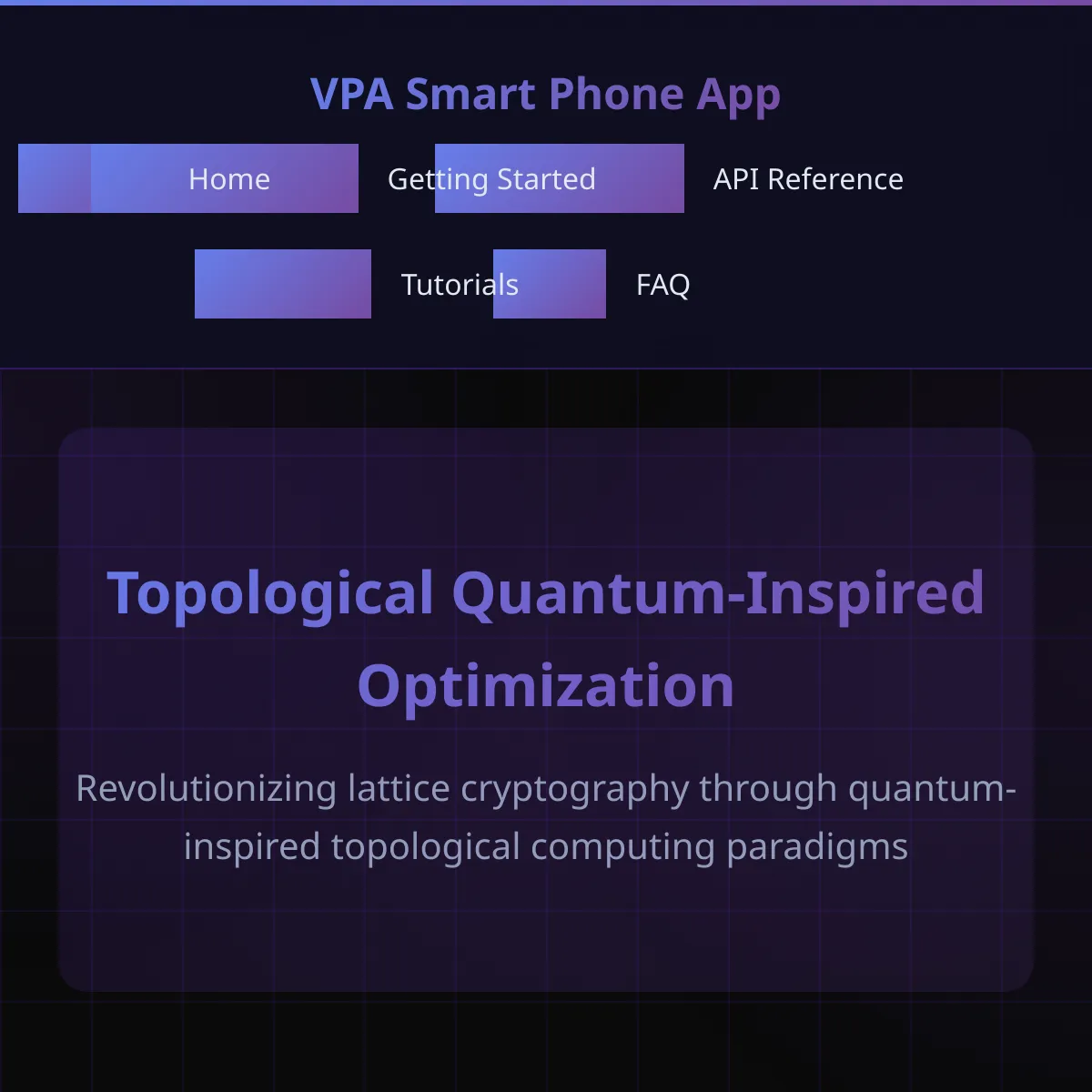 VPA Smart Phone App - Topological Quantum-Inspired Optimization for ...